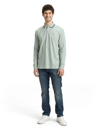 Tom Tailor heren polo lange mouw